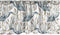 Lunarable Swamp Window Valance - Blue Grey Heron Birds and Bulrush Water Foliage, Curtain Valance for Kitchen Decor