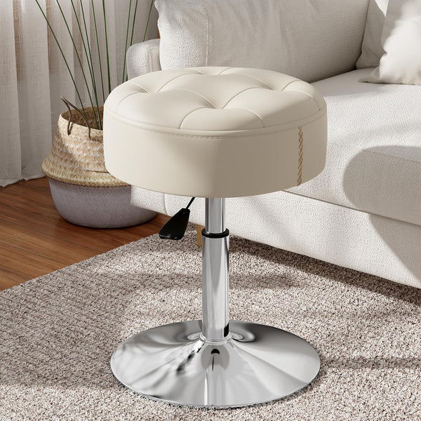 ACEQLYT Vanity Stool, High-Density Non-Sagging Foam, Heavy Duty Metal Base Vanity Chair,