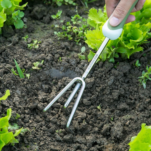 Worth Garden Stainless Steel Hand Cultivator for Tilling Soil - PP/TPR Ergonomic Handle - Garden Hand Tool - T206A00