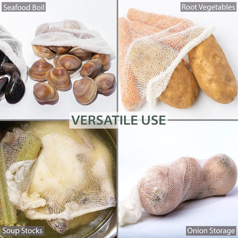 18" Pack 10, Country Seafood Boil & Steamer Bags - of Seafood Boiling Bags for Crab, Crawfish, Shellfish - Low Boil