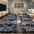 Tepook Soft Fluffy Area Rug, Modern Shaggy 3x5 Fuzzy Rug for Bedroom, Non-Slip Dark Grey Indoor Nursery Decor