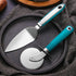 Webake Large Pizza Cutter Wheel Set, Stainless Steel Pie Slicer with Non-slip Green Handle, Ideal for Pizza & Cake