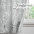 FMFUNCTEX Gray White Floral Printed Bathroom Tier Curtains, 36 Inches Long, 2 Panels Set for Kitchen, Living Room,