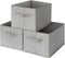 GRANNY SAYS Storage Baskets for Shelves, Fabric Storage Bins, Collapsible Boxes, Gray, Large, 3-Pack