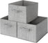 GRANNY SAYS Storage Baskets for Shelves, Fabric Storage Bins, Collapsible Boxes, Gray, Large, 3-Pack