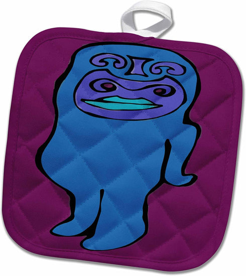 3D Rose Pot Holder, 8 x 8 - Blue Sasquatch
