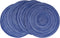 WAZAIGUR Red-A Placemats, Round Dining Table Mats Set of 4, Woven Heat Resistant Non-Slip, 14 inch, Blue