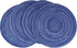 WAZAIGUR Red-A Placemats, Round Dining Table Mats Set of 4, Woven Heat Resistant Non-Slip, 14 inch, Blue