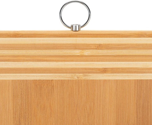 Kitchen Details Bamboo Cutting Board, Large Dual Sided Ultra Thick Cut Resistant with Drip Edge