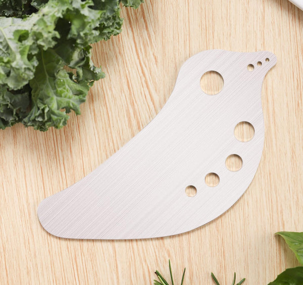 Stainless Steel Herb Stripper Tool - Metal Kale Stripper for Chard, Collard Greens, Parsley, Thyme, Basil, Rosemary