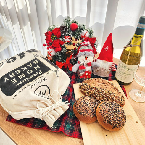 2 Pack 18 13" Bread Bags for Homemade Bread - Eco-Friendly Lining, XL Reusable Linen Bag for Fresh & Soft Homemade