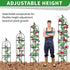 6.7FT Plants,81Metal Garden Obelisk Trellis for Climbing Plant Support Tower,Heavy Duty Thickened Tube,Rustproof Black