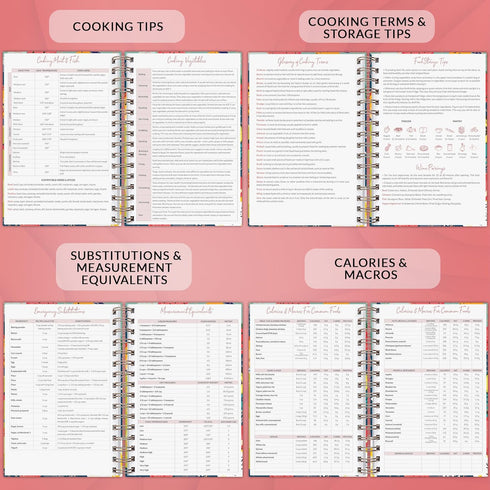 PLANBERRY Blank Hardcover Recipe Book – Empty Cookbook Journal to Fill In Your Own Recipes – 60 Recipes, 6.3”x8.4”