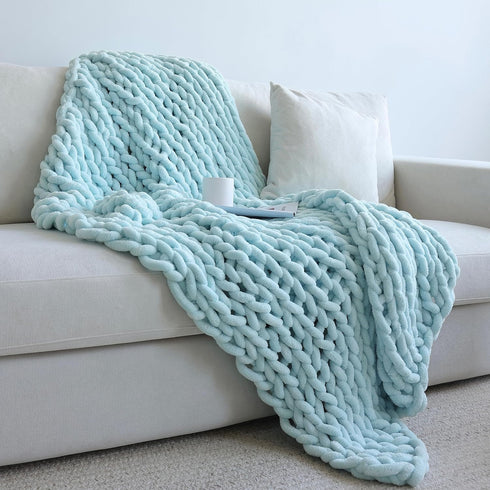 4050 Inch, Cozy Maetoow Chenille Chunky Knit Blanket Throw Handmade Warm & Blanket Couch, Bed, Home Decor, Soft