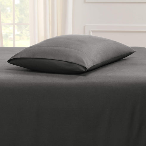Empyrean Bedding Pillow Case Set of 2, Standard Size, Soft Microfiber, Dark Grey