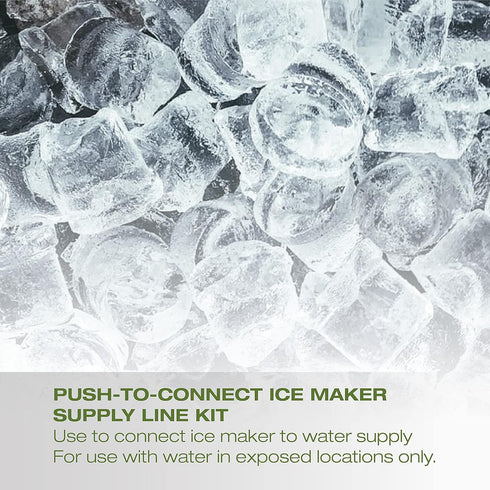 Homewerks 7252-25-14-PTC Ice Maker Supply Line and Humidifier Installation Kit, 1/4-Inch x 25ft Push to Connect Tube