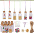 25pcs Small Glass Bottles with Cork Stoppers DIY Art Craft Storage 10ml Mini Glass Vials,Tiny Jars for Wedding Party Favors Home Decoration with Connection Accessories Twine Bell by MaxMau