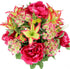 Admired By Nature 24 Stem Artificial Flowers - Mixed Bush for Home & Wedding Decoration