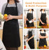 Tosewever 4 Pack Adjustable Bib Apron, Waterdrop Resistant with Pocket for Cooking, Kitchen, Restaurant, BBQ