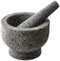 Kota Japan 6 Heavy Granite 2 Cup Mortar & Pestle Natural Stone Molcajete Bowl