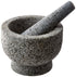 Kota Japan 6 Heavy Granite 2 Cup Mortar & Pestle Natural Stone Molcajete Bowl