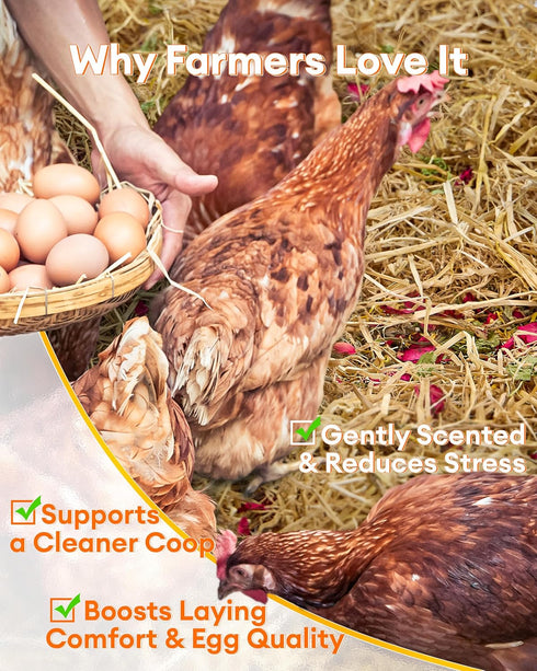 21.1oz, 10 BUCATSTATE Chicken Nesting Herbs Nesting Herbs for Chicken Coop with Dried Floral Poultry Herbs, Nest Box
