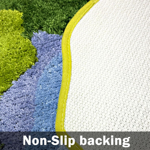 20x35 Inch 3D Moss Rug,Shag Carpet Leaf Area Bathroom Rugs Non Slip Bath Mat Tufted Rug,Ultra Soft Washable Children