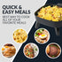 HomeCraft 7-Inch Electric Non-Stick Skillet, Adjustable Temperature Control, Cool-Touch Handle & Tempered Glass Lid for