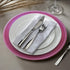 Charge It by Jay 13” Beaded Charger Plate - Decorative Melamine Service Plate for Upscale Events, Pink