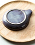 Ceramic Spoon Rest - Deep Drip Tray Holder for Stove Top Utensils, Cooking Spoon Holder with Handle, Purple