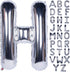 Letter Balloons 40 Inch Giant Jumbo Helium Foil Mylar for Party Decorations, Silver H