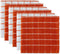 DII Basic Terry Collection Windowpane Dishcloth Set, 12x12, Spice, 6 Piece