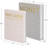 Set 2, Decorative Book Storage Box of Stylish Decorative Books, Linen Faux Book Storage Box for Bookshelf, Coffee
