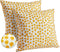 Set of 2 Outdoor Pillow Covers 20x20, Yellow Polka Dot Waterproof Decorative Cases for Summer Outdoor Sofa Bed Cushion