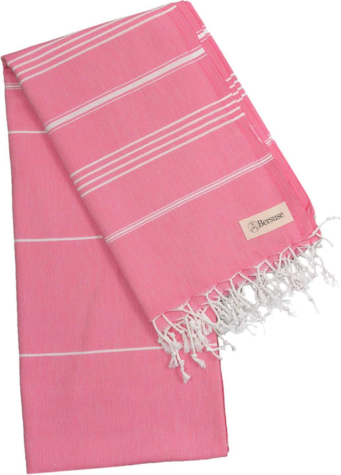 Bersuse Beach Towels Peshtemal Turkish Towels, Anatolia Collection, 100% Cotton, Large, Pink, Quick-Dry