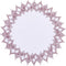 White Dark Red Linen Lace Doily 24 inches Round Coffee Table Topper