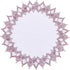 White Dark Red Linen Lace Doily 24 inches Round Coffee Table Topper