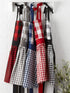 DII Kitchen Collection Gingham Check Apron, Red/Black