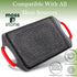 Moss & Stone Griddle Aluminum BBQ, 18x11" Rectangle Grill Pan, Non-stick Flat Top Griddle for Indoor Cooking