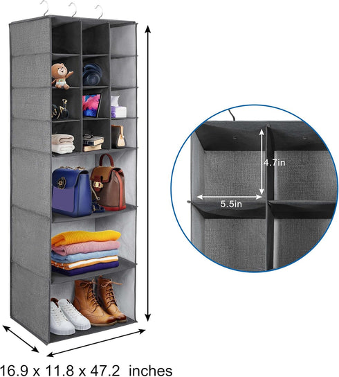 Libeder Closet, 15 Closets Shelves,12 3 3 Shoe Organizers for Shelf Hanging Storage Rack Organizer Large Compartment