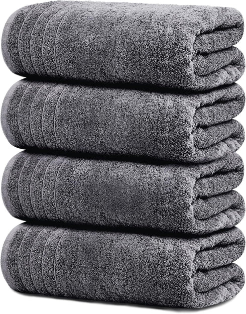 Extra Large Bath Towels by Tens, 30 x 60 Inches, 100% Cotton, Super Soft, Absorbent, Quicker to Dry, Perfect for