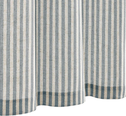 36 Inch 2 Vangao Stripe Farmhouse Kitchen Curtains Length Linen Cafe Curtains Tickingstripe Tier Drapes Pinstripe