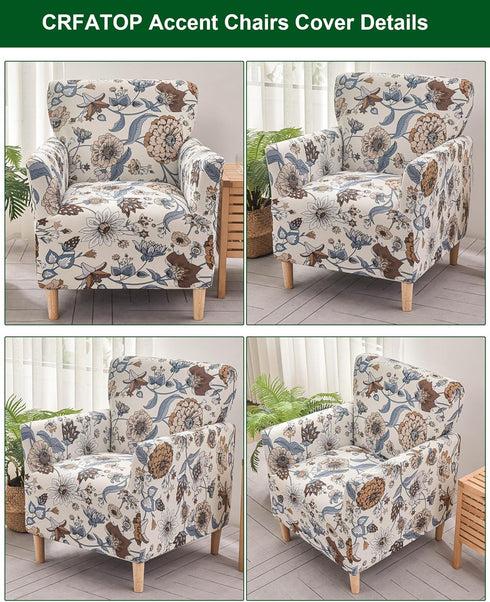 1-Piece Sofa,B62 CRFATOP Stretch Modern Banquet Armchair Slipcover Accent Chair Covers with Arms Soft Chair Slipcovers