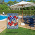 Welcome Summer Nautical Crab Garden Flag, Coastal Beach Anchor Lifebuoy Outdoor Decoration, Double Sided
