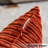 Kevin Textile Fall Lumbar Pillow Covers, Solid Striped Velvet Corduroy Cushion Cover, 12 x 20, 2 Pack, Burnt Brick