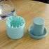 2 Pack Ice Cube Mold Cylinder Ice Trays, Portable Silicone Ice Bucket, Easy-Release Press-Type Ice Cup (Blue)