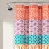 Lush Decor Bohemian Stripe Shower Curtain, 72" W x 72" L, Fuchsia & Orange, Striped Fabric Shower Curtain