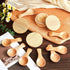20 Tessco for you Pcs Yogurt Jar Lids with Small Spoons Bamboo Jar Lids with Silicone Sealing Rings Wooden Spoons