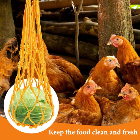 9 PCS Chicken Coop Toys, Chicken Swing Toys for Chickens Xylophone Mirror with Bell Hanging Vegetable Fruits Skewers