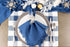 DII Buffalo Check Collection, Classic Farmhouse Placemat Set, 6 Piece, 13x19, Navy & Cream